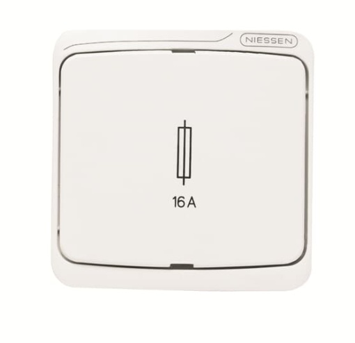 Cover fuse holder Fuse symbol for Fuse holder, Central cover plate White - Arco