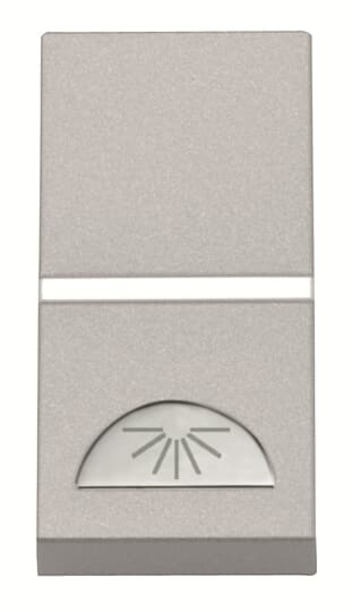 Pushbutton SP with light symbol  1M  Silver Symbol light Single push button Rocker 1 pole Silver  Zenit