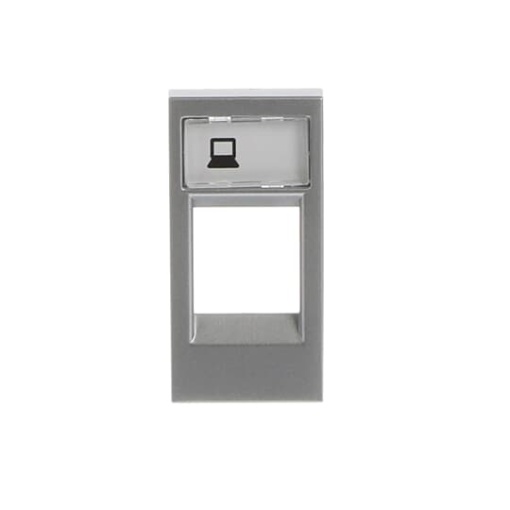 Cover plate Data connection 1 gang Silver - Zenit
