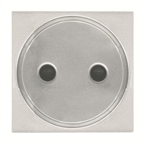 Socket outlet 2P Without imprint Silver   Zenit