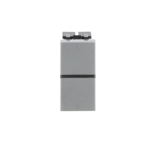Switch 1way Double Pole 2pole switch with LED exchangeable Silver  Zenit