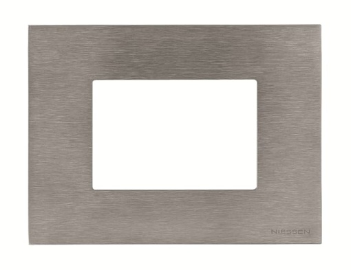Frame 3 modules 1gang Stainless Steel - Zenit