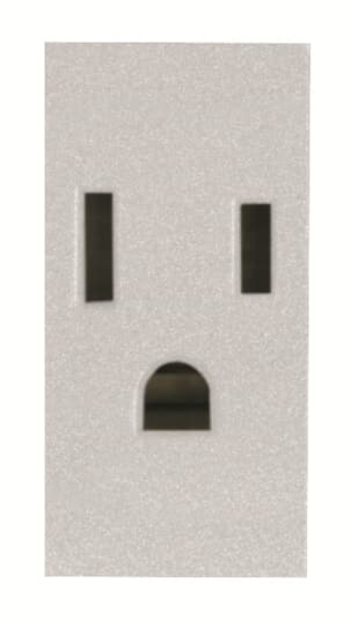 Socket outlet NEMA 515R Without imprint Silver   Zenit