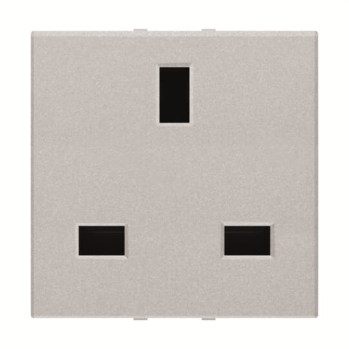 Socket outlet BS Without imprint Silver   Zenit