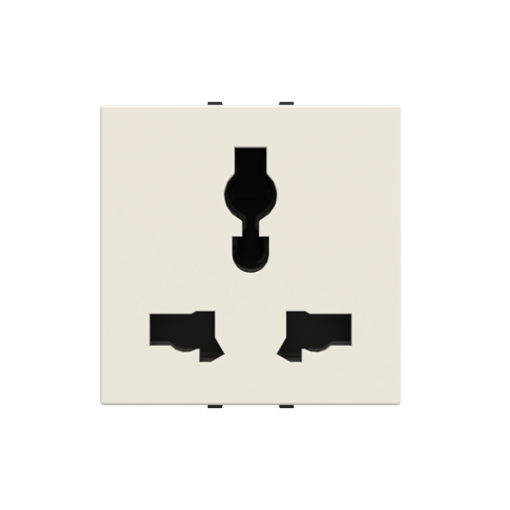 Socket outlet multistd Without imprint White   Zenit