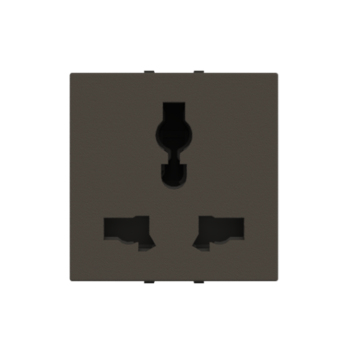 Socket outlet multistd Without imprint Anthracite   Zenit