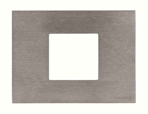 Frame 2 modules 1gang Stainless Steel - Zenit