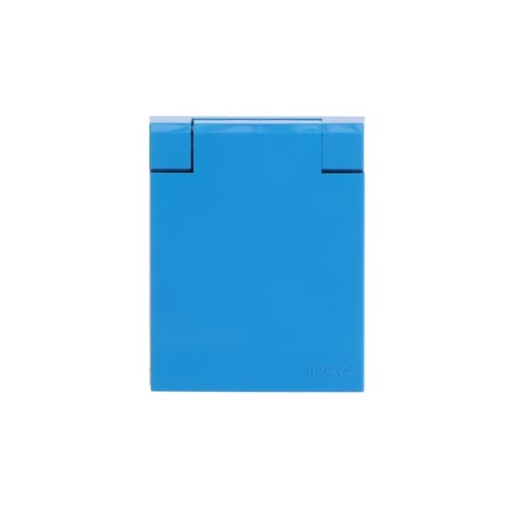 Socket outlet IP54 Without imprint with Hinged Lid Blue   Various