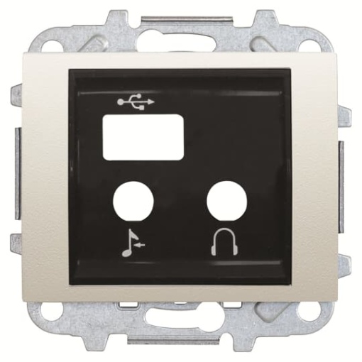 Cover sound USB Central cover plate Cream white - Olas