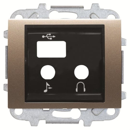 Cover sound USB Central cover plate Bronze - Olas
