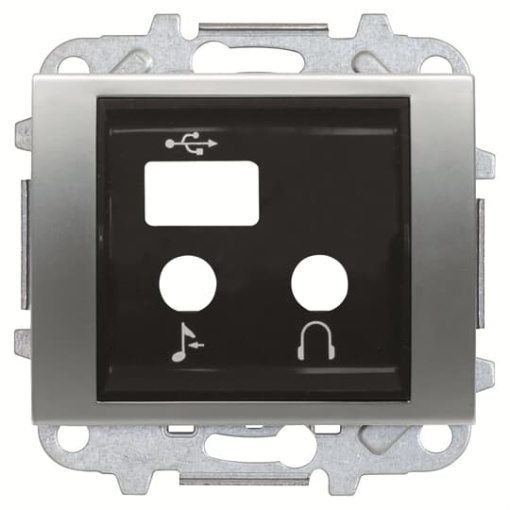 Cover sound USB Central cover plate Titanium - Olas