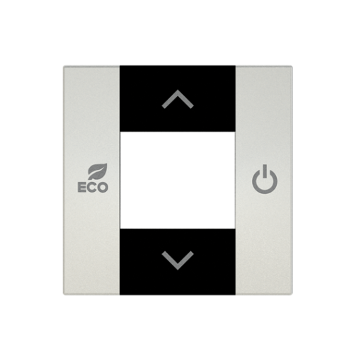 Cover platerocker Thermostat with Various symbols Silver - Zenit