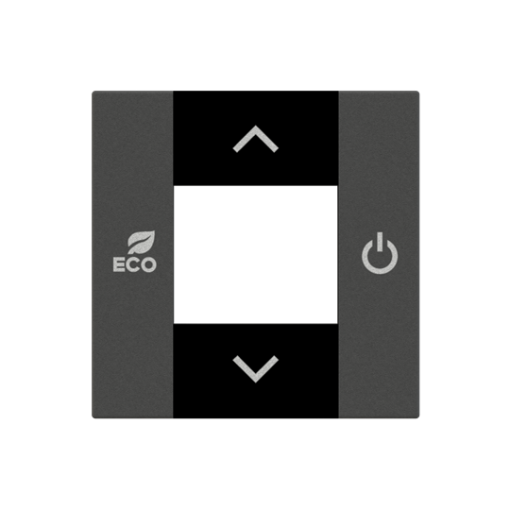 Cover platerocker Thermostat with Various symbols Anthracite - Zenit