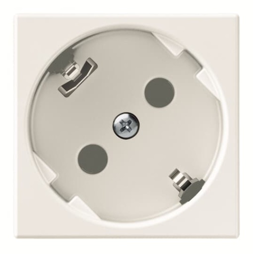 Socket Schuko 45º BL RAL9010 Without imprint White   CEM
