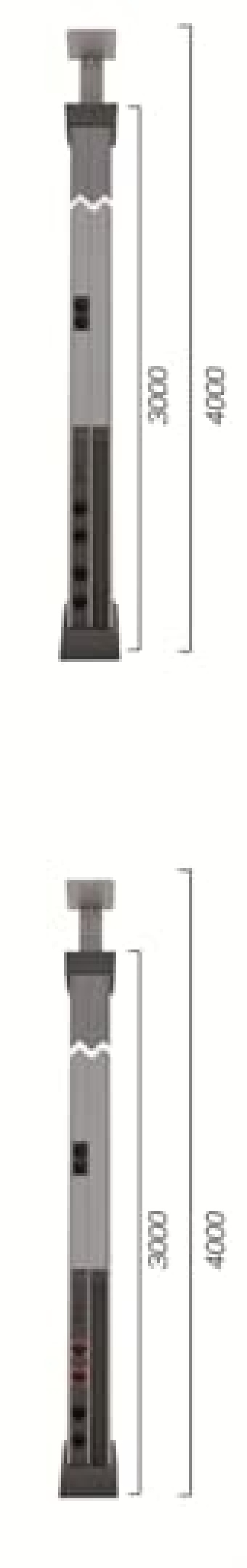 Column 4XSO  2XSOR  1X2RJ45 RC AN Surface mounting Anthracite  CEM
