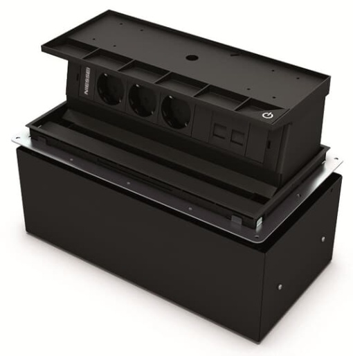 Motorized workstation 1 face anthracite Black  - CEM