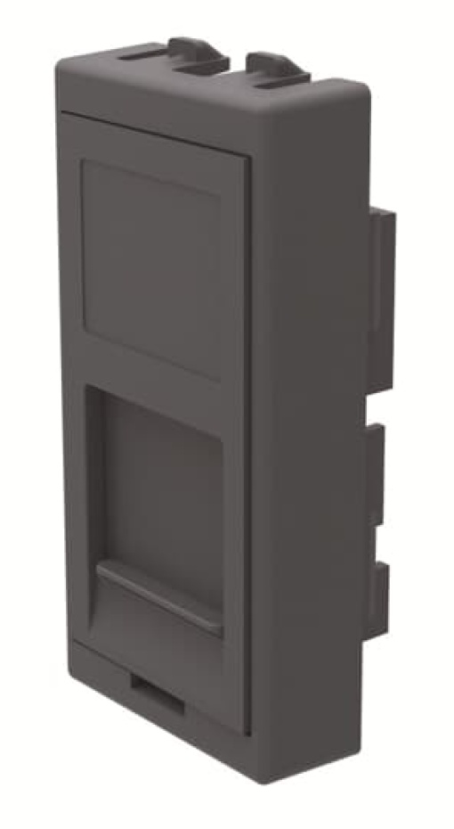 Cover plate for 1 Keystone RJ45 1M AN Central cover plate White - CEM
