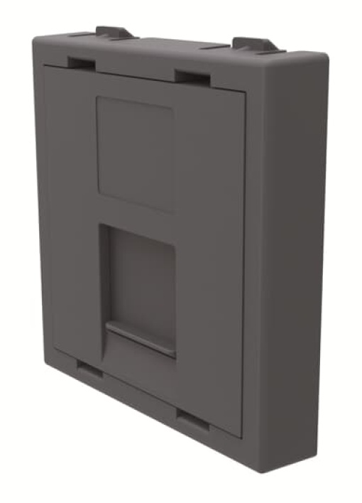 Cover plate for 1 Keystone RJ45 2M BL Central cover plate White - CEM