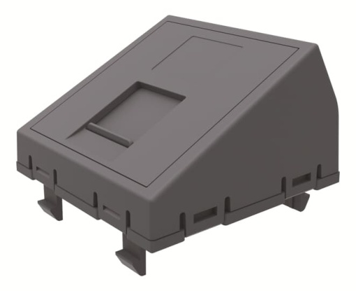 Cover plate Keystone 45º 1XRJ45 2M AN Central cover plate Anthracite - CEM