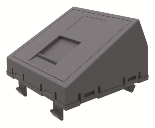 Cover plate Infraplus 45º RJ45 2M BL Central cover plate White - CEM