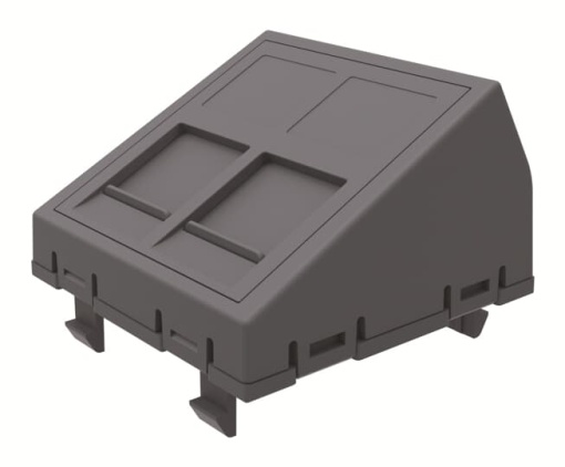 Cover plate Keystone 45º 2XRJ45 2M AN Central cover plate Anthracite - CEM
