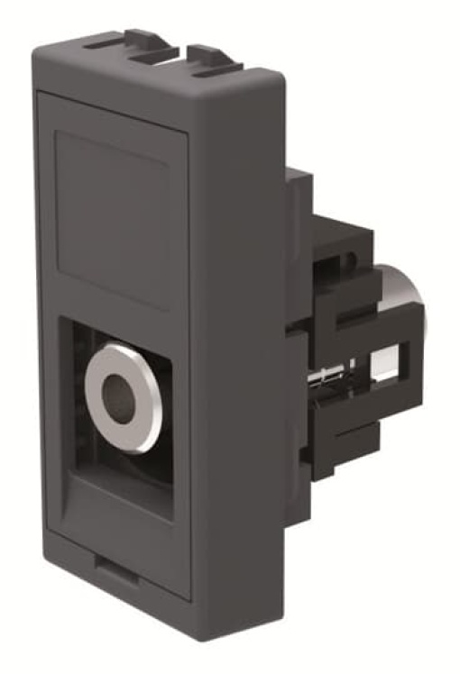 Mini-Jack connector 1 module Modular Jack 1gang Anthracite
