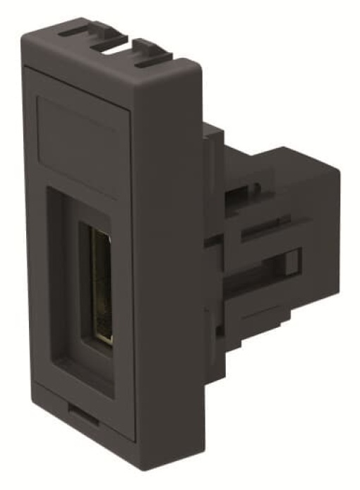 HDMI connector 1 module HDMI 1gang White