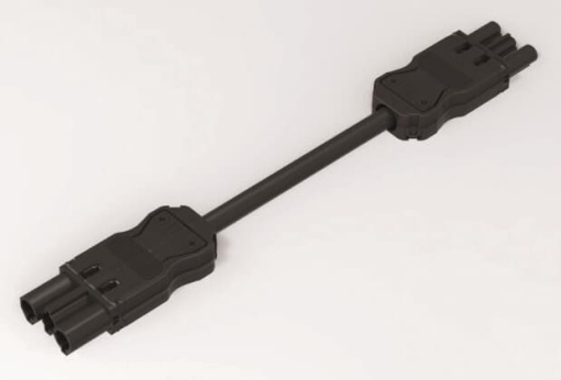 Cable 1m rapid connec malefemale black  CEM