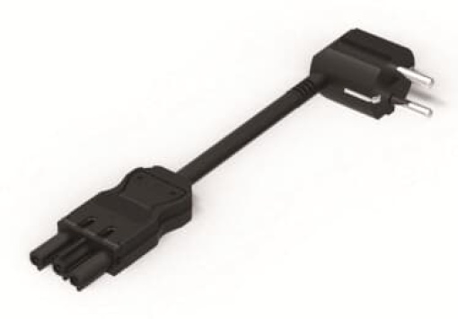 Cable 2m rapid con schukofemale black  CEM