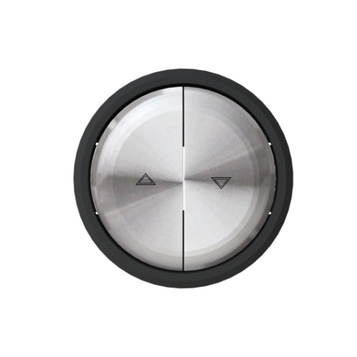 Rocker blind switch Symbol "arrows" for Venetian blind, Two-part rocker Black - Skymoon