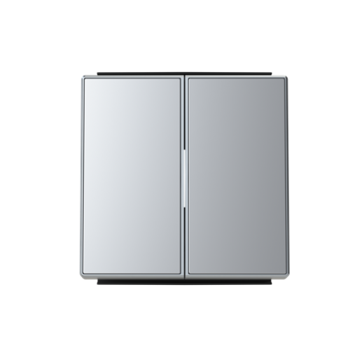 Rocker switch Without imprint for Switchpush button, Two-part rocker Silver - Sky Niessen