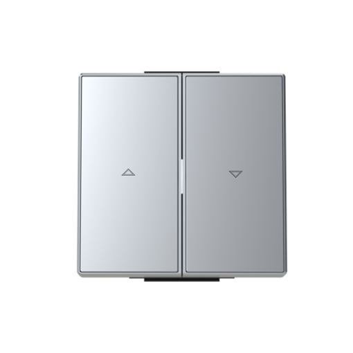 Rocker blind switch Symbol "arrows" for Venetian blind Two-part rocker Silver - Sky Niessen