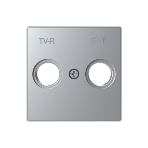 Cover TV-RSAT SAT 2 gang Silver - Sky Niessen