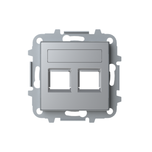 Cover data Data connection 2 gang Silver - Sky Niessen