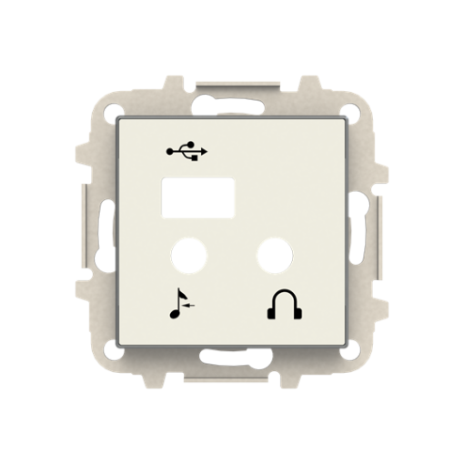 Cover sound USB Central cover plate White - Sky Niessen