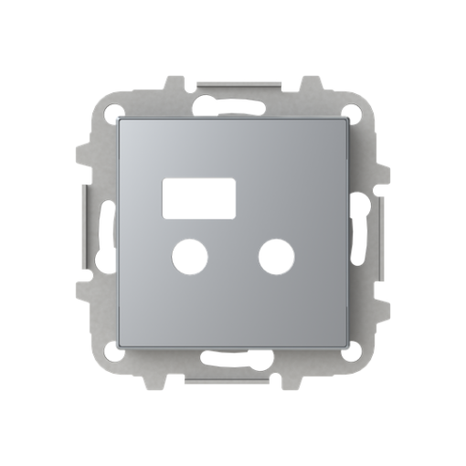 Cover sound USB Central cover plate Silver - Sky Niessen