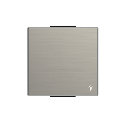 Rocker push button Symbol "light" for Switchpush button, Single rocker Stainless steel - Sky Niessen
