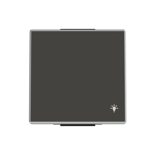 Rocker push button Symbol "light" for Switchpush button, Single rocker Black - Sky Niessen