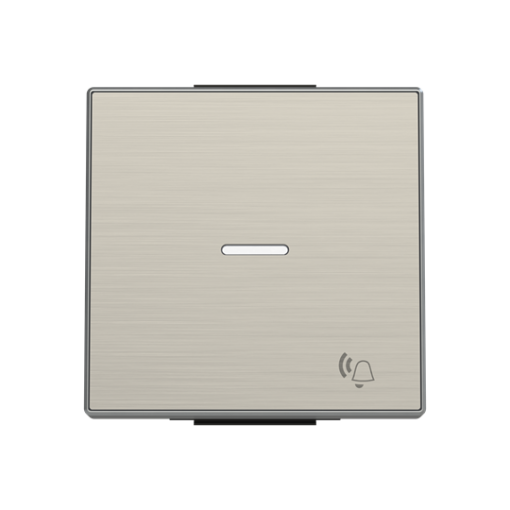Rocker push button Symbol "bell" for Switchpush button, Single rocker Stainless steel - Sky Niessen