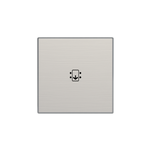 Rocker switch Symbol "keydoor" for Switchpush button Hotel card Stainless steel - Sky Niessen