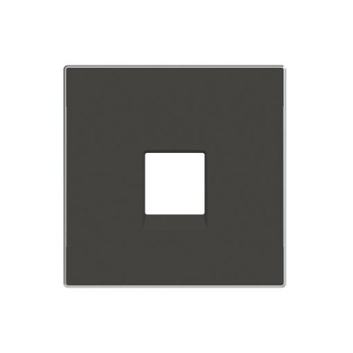 Phone outlet Data connection 1 gang Black - Sky Niessen