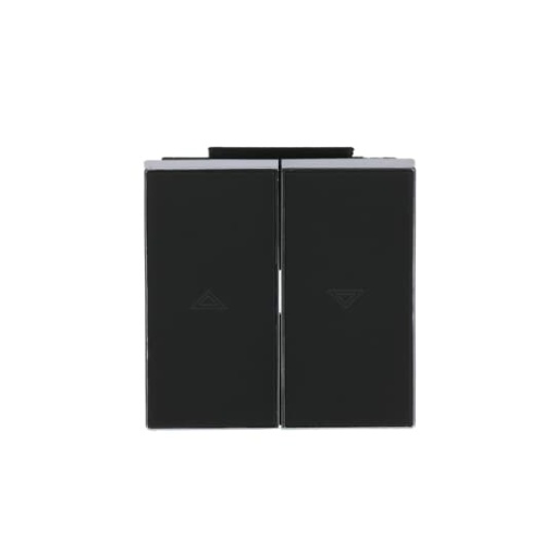 Rocker blind switch Symbol "arrows" for Venetian blind Two-part rocker Black - Sky Niessen