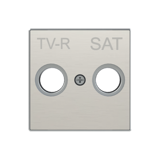 Cover TV-RSAT SAT 2 gang Stainless steel - Sky Niessen