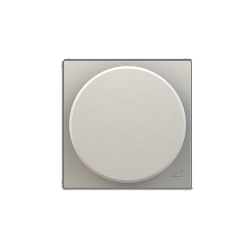 Cover dimmer Without imprint for Dimmer Turn button Stainless steel - Sky Niessen