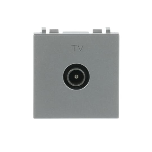 TV outlet SAT 1 gang Silver  Zenit