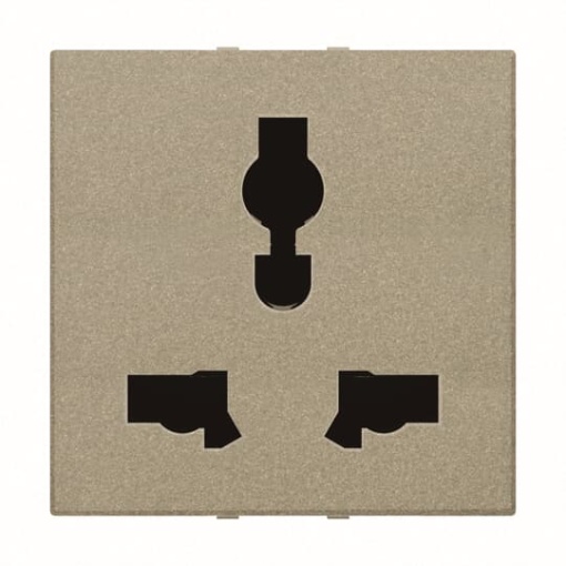 Socket outlet multistd Champagne   Zenit