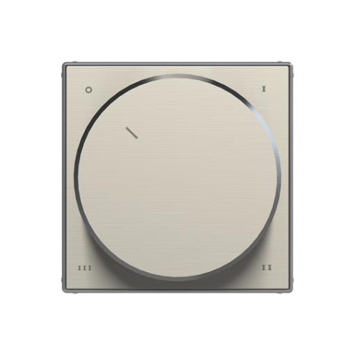 Cover switch Symbol "4-level switch" for Level switch, Turn button Stainless steel - Sky Niessen
