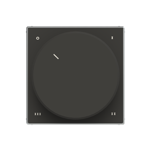 Cover switch Symbol "4-level switch" for Level switch, Turn button Black - Sky Niessen