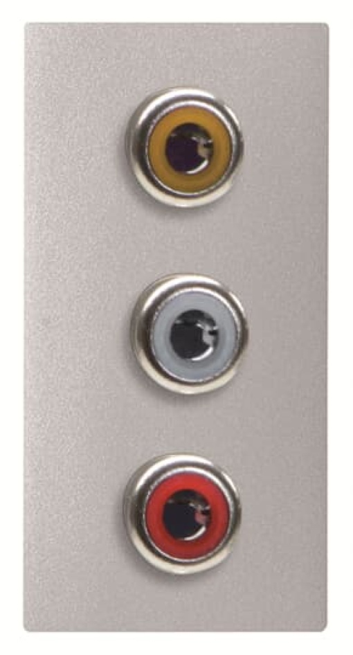 RCA outlet RCA 1 gang Silver - Zenit