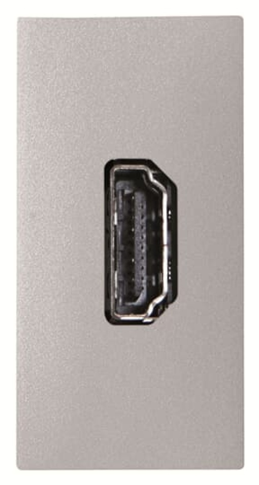 HDMI female-female connection unit - 1M - Silver HDMI 1 gang Silver - Zenit
